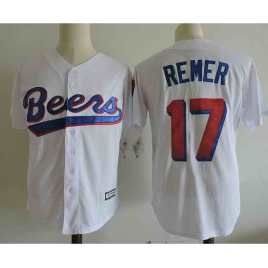 NCAA Film Jersey Beers Remer 17 White Stitched Jersey